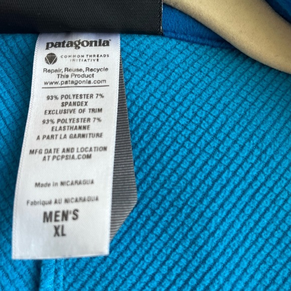 Patagonia Men's Soft Shell Adze Jacket -Bandana Blue Size XL Polartec - Picture 11 of 12